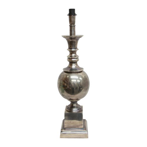 French Country Bella Grand Lampbase Antique Silver